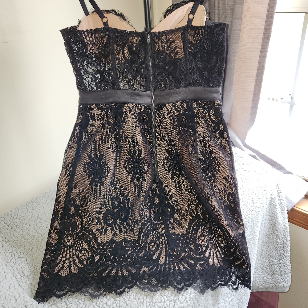 Black Strapless Babydoll Mini Dress - Picture 2 of 8